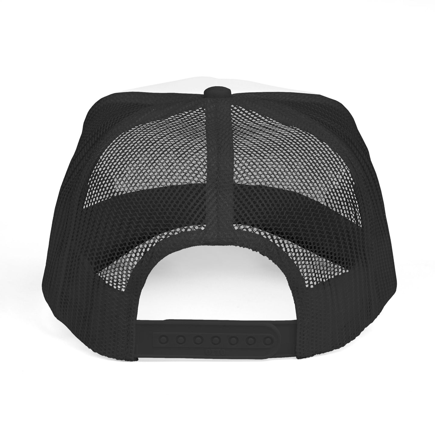 Music Not AI Foam Trucker Cap — Retro Headphones Logo