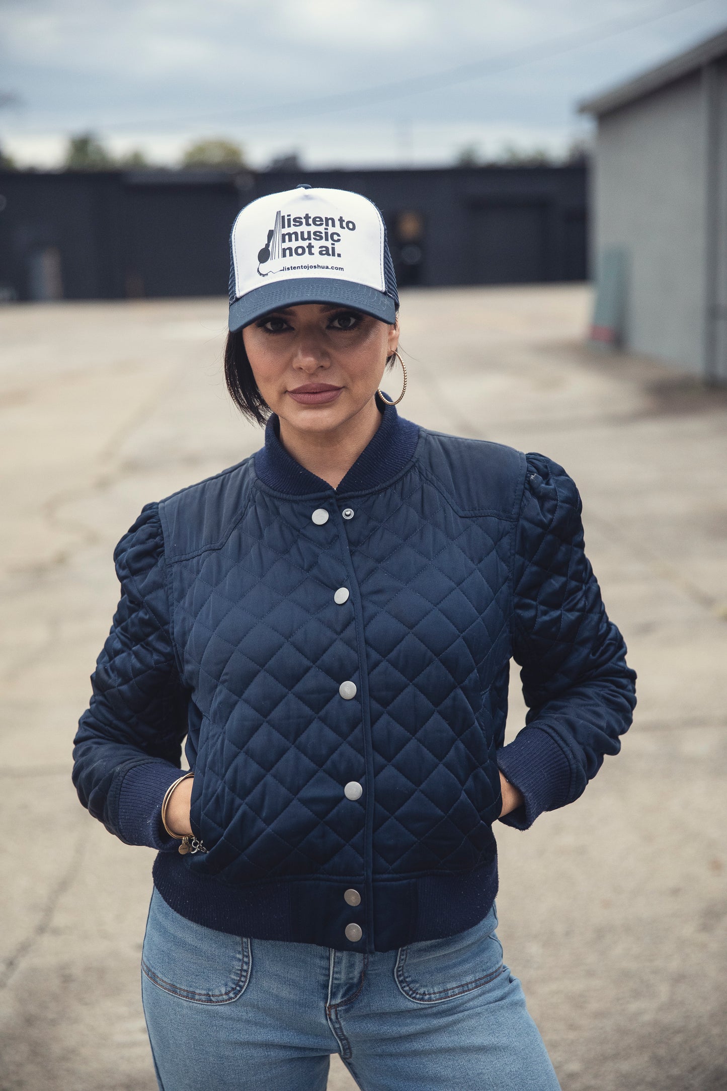 Listen to Music Not AI - 5 Panel Trucker Cap